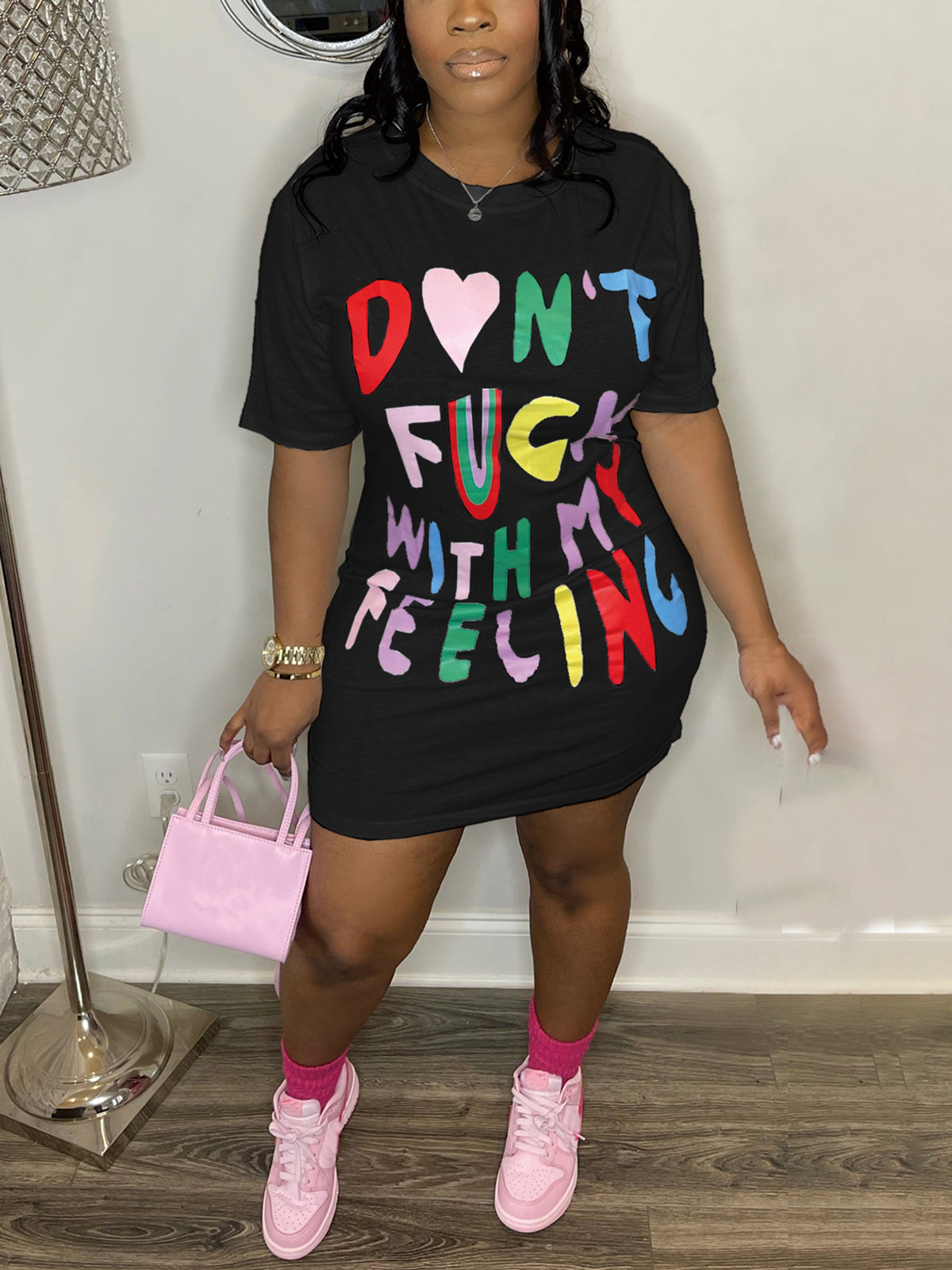 letter print shirt dress Letter Print Midi Shirt Dress | Luxuriance Style