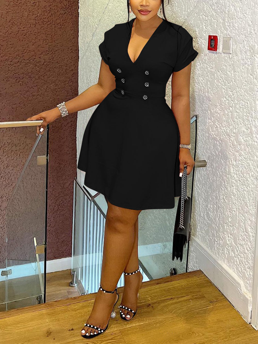 black plus size blazer dress Double Breasted The cinched waist flows SIZE:M PREORDER Summer Walker: Photos Of Armoires