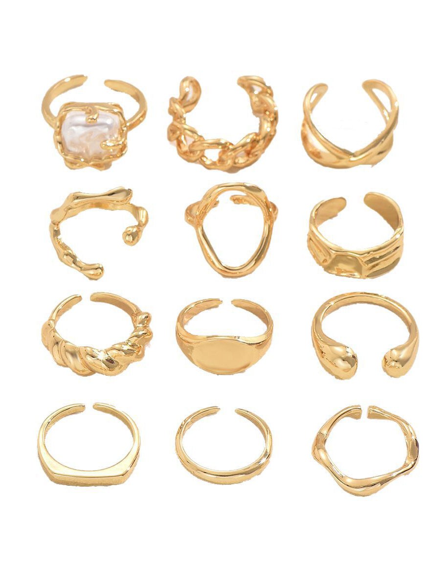 Adjustable Geometric Ring Set