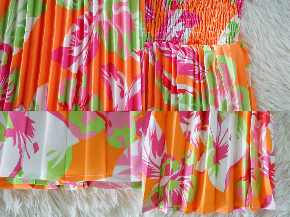 Mono de pierna ancha floral sin espalda sin mangas