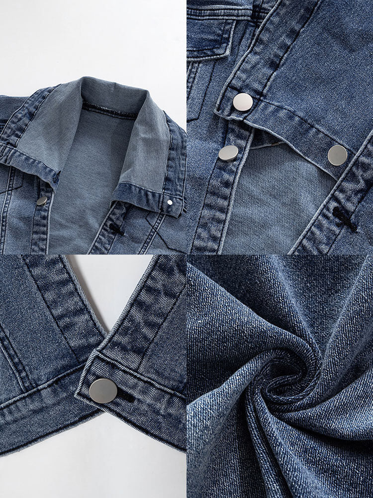 Tops cortos y minifaldas de dos piezas de mezclilla