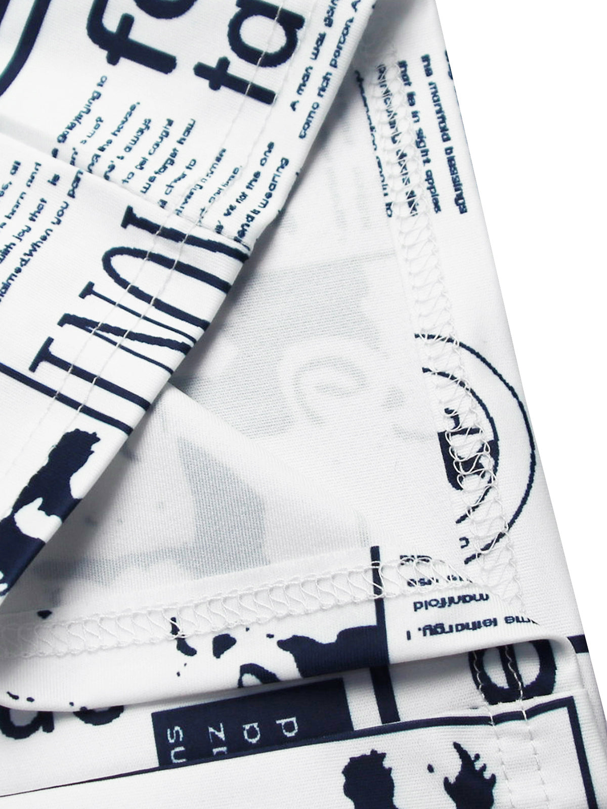 Newspaper Print Blazer Belted Pants Set