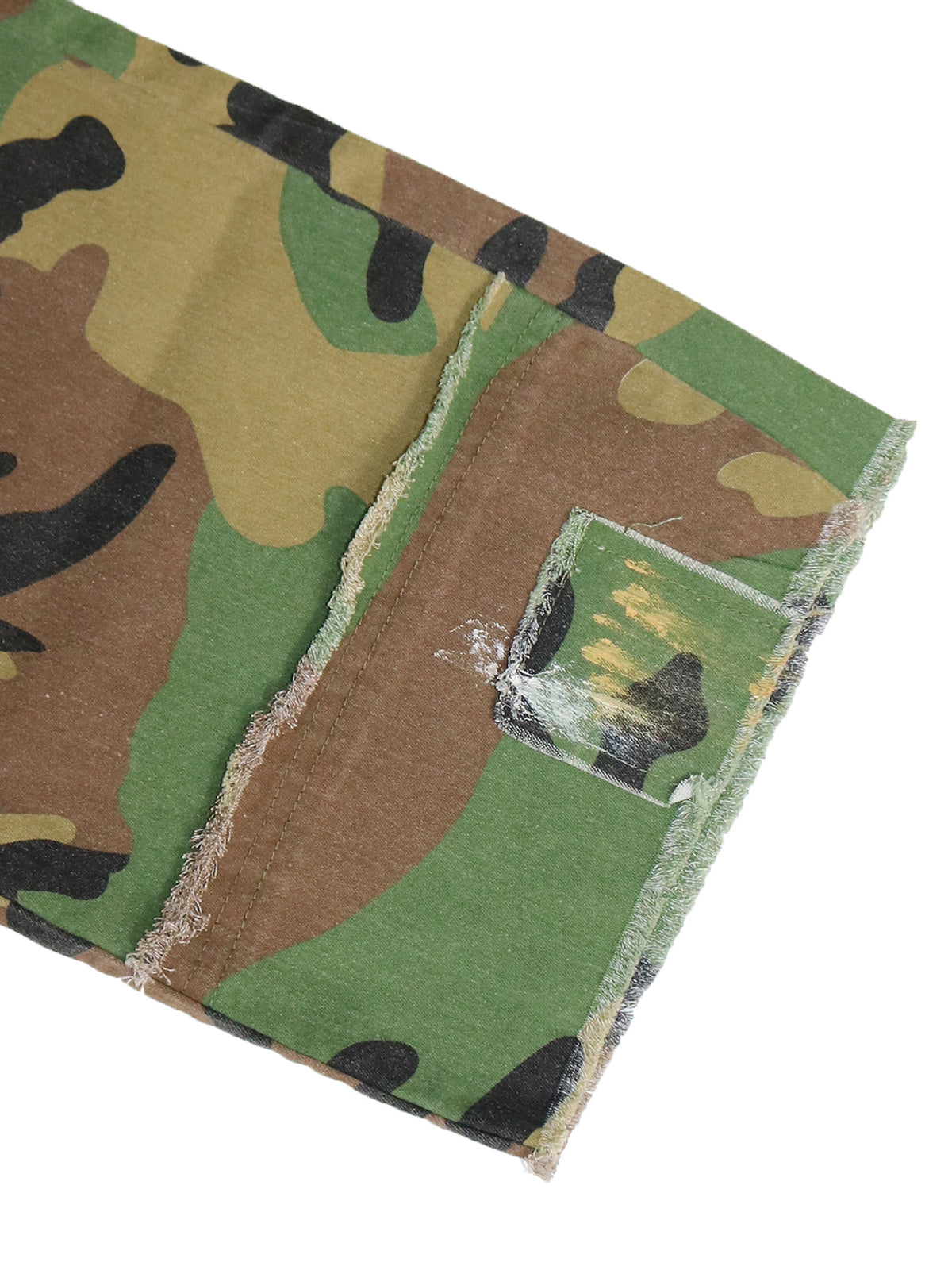 Camouflage Distressed Cargo Pants