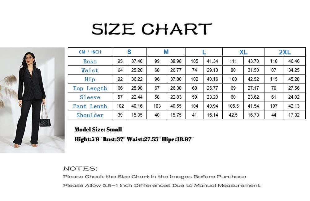 Camisa plisada de dos piezas y pantalones anchos