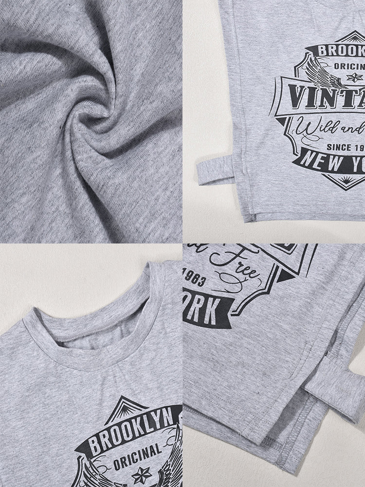 Top corto estampado sin mangas con abertura