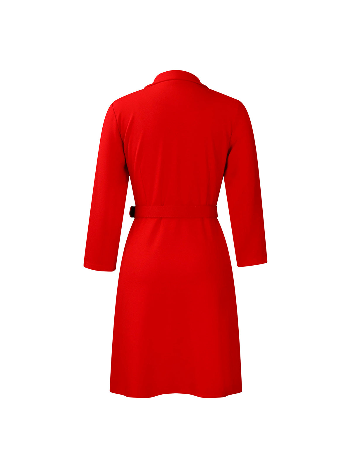 Belted Blazer Pleated Midi Dress