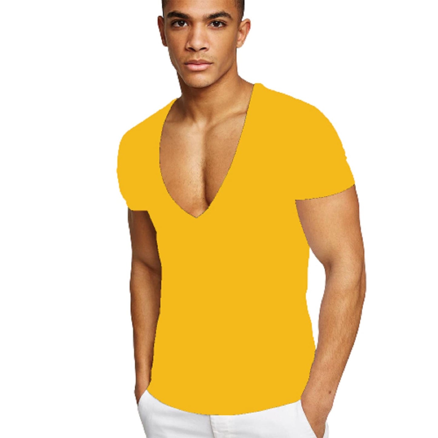 Mens V Neck Short Sleeve Tops