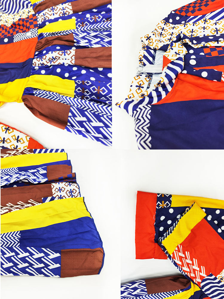 Manga larga Figura Estampado Vestidos midi