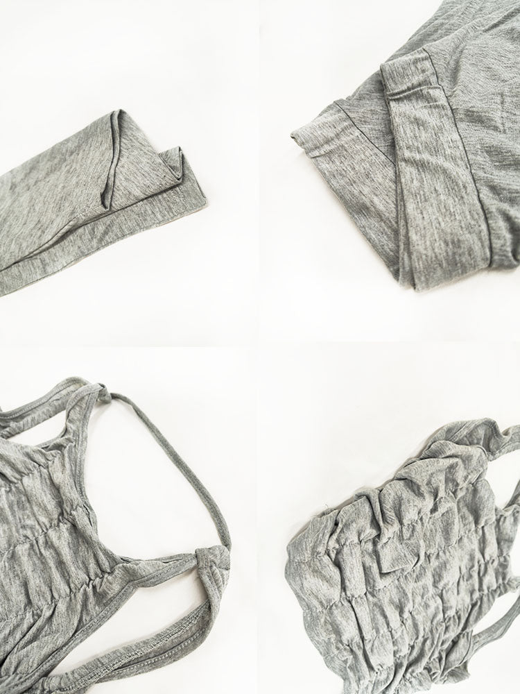 Two Piece Backless Crop Top Bloomers