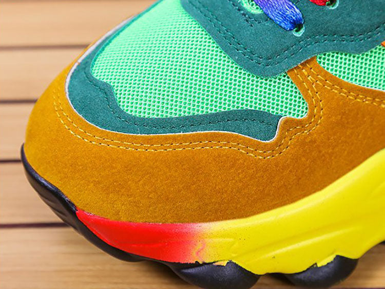 Zapatillas con plataforma de colores degradados