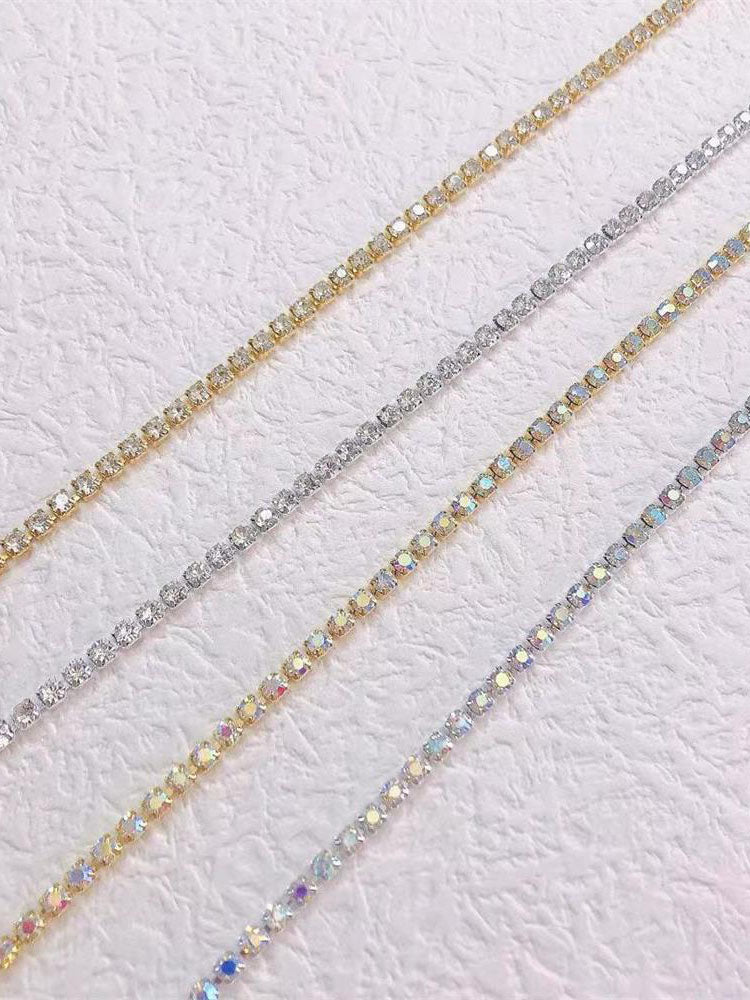 Cadenas para el cabello con borlas de diamantes de imitación de cristal