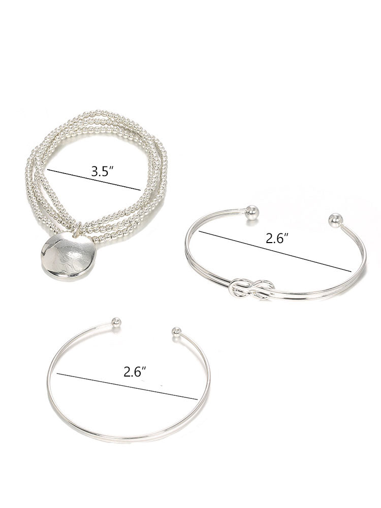 Pulsera minimalista con cuentas anudadas