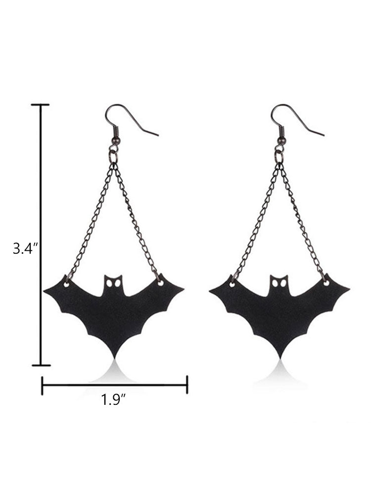 Pendientes de borla de murciélago retro de Halloween