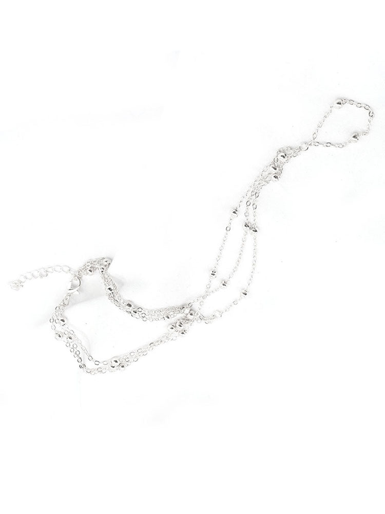 Tobillera de sandalias descalzas en capas Boho