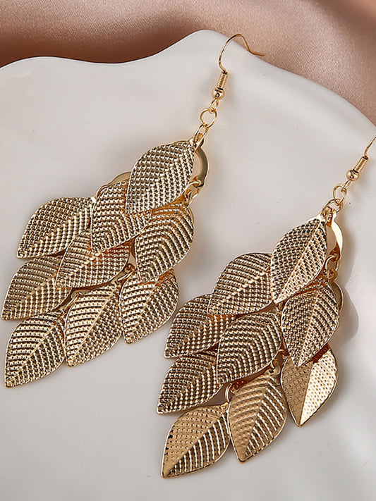 Pendientes de hoja de capa minimalista