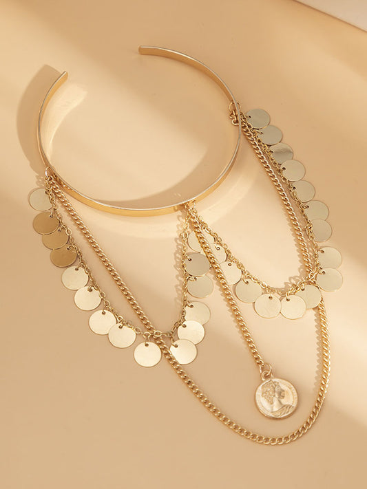 Brazalete superior abierto con cadena