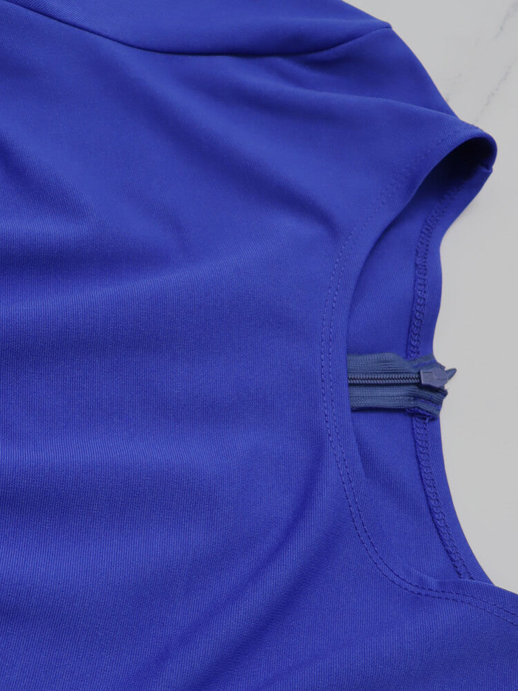 Vestidos midi de manga corta con patchwork y volantes