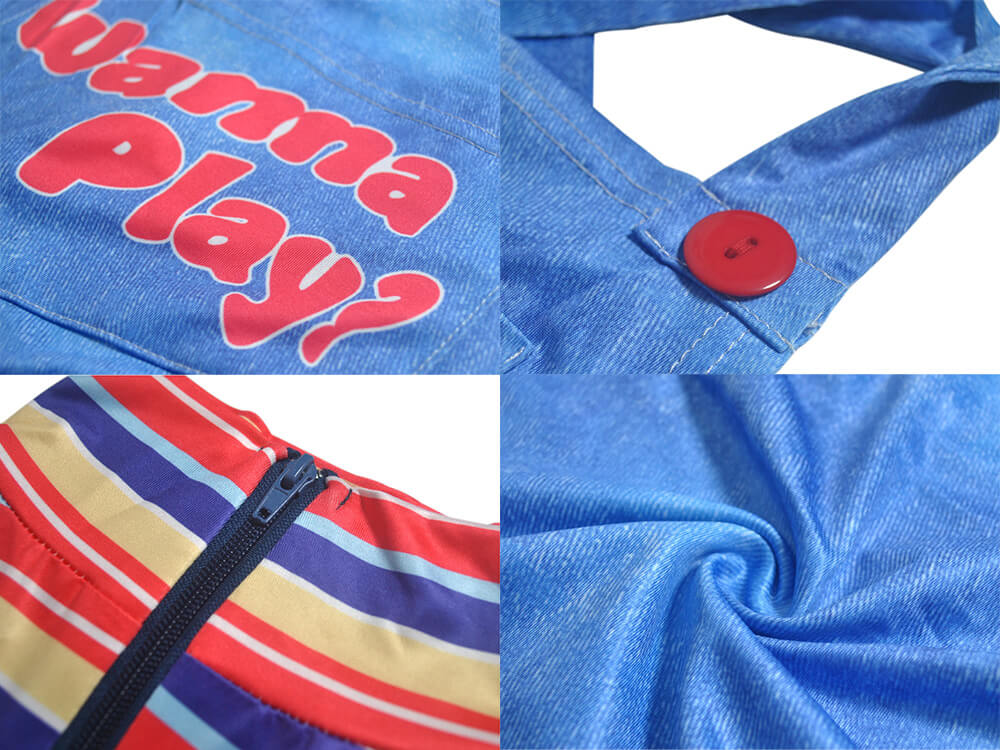 Disfraz de payaso de manga larga de dos piezas para Halloween