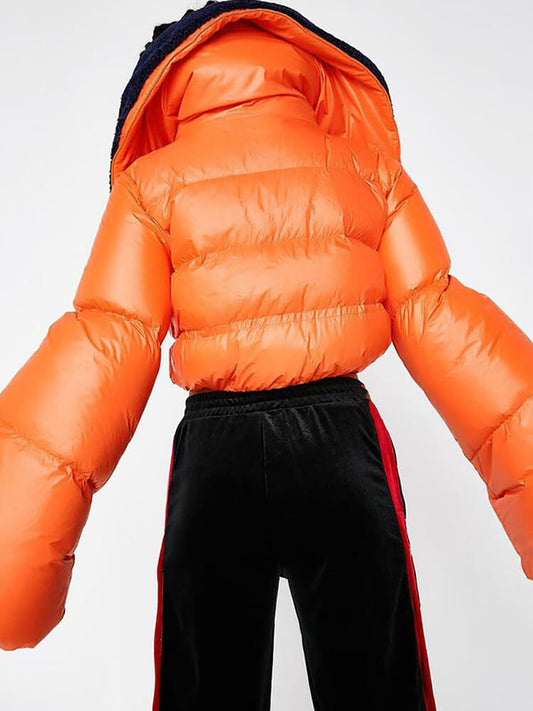 Long Sleeve Letter Print Short Jacket