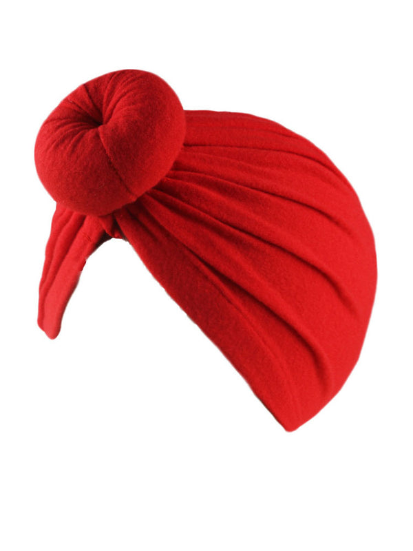 Solid Color Ruched Cross Turban Cap