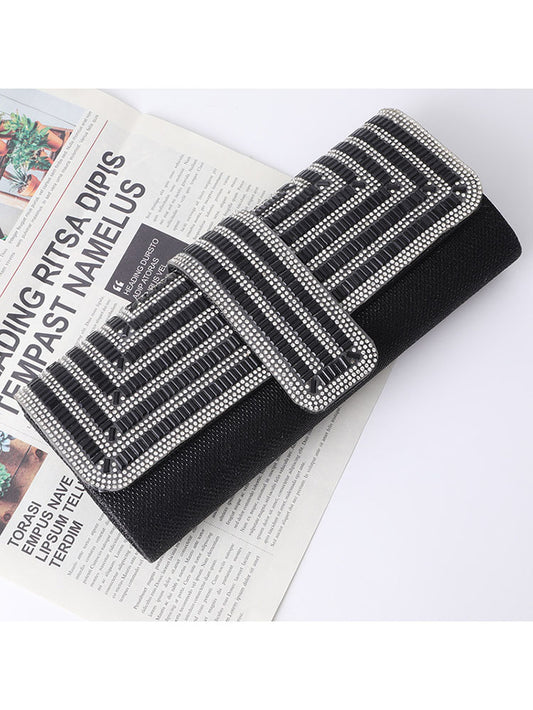 Bolsos bandolera de fiesta con purpurina y diamantes de imitación