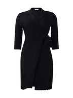 Tie Waist Pleated Midi Dress