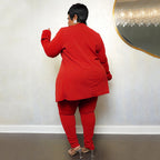 Two Piece Long Sleeve Jacket Bodycon Pants