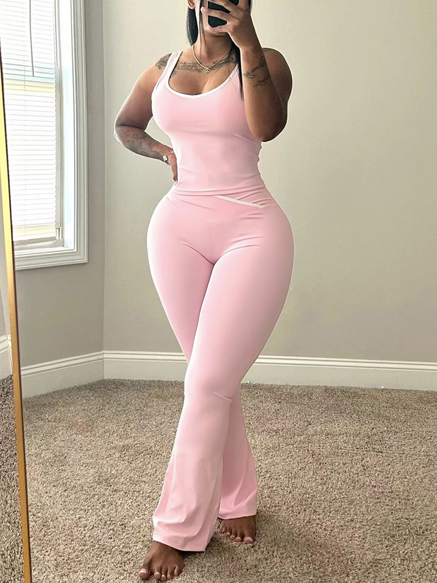 Tank Top Flare Yoga Pants Set