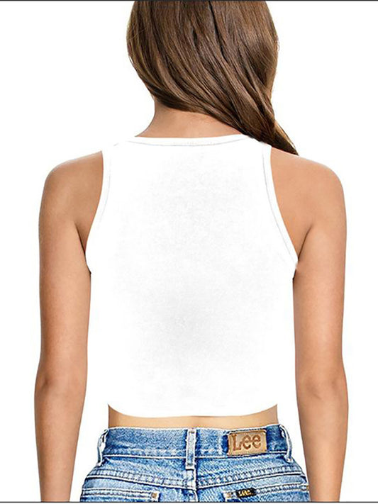 Star Print Sleeveless Tank Top