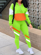 Conjunto casual de contraste de color