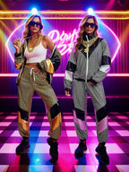 Halloween 80s Disco Glitter Jacket Pants Sets