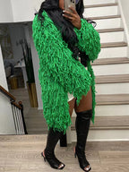 Crochet Fringe Knit Cardigan