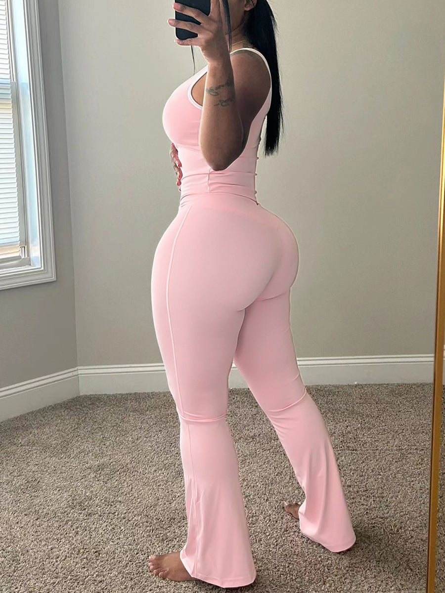 Tank Top Flare Yoga Pants Set