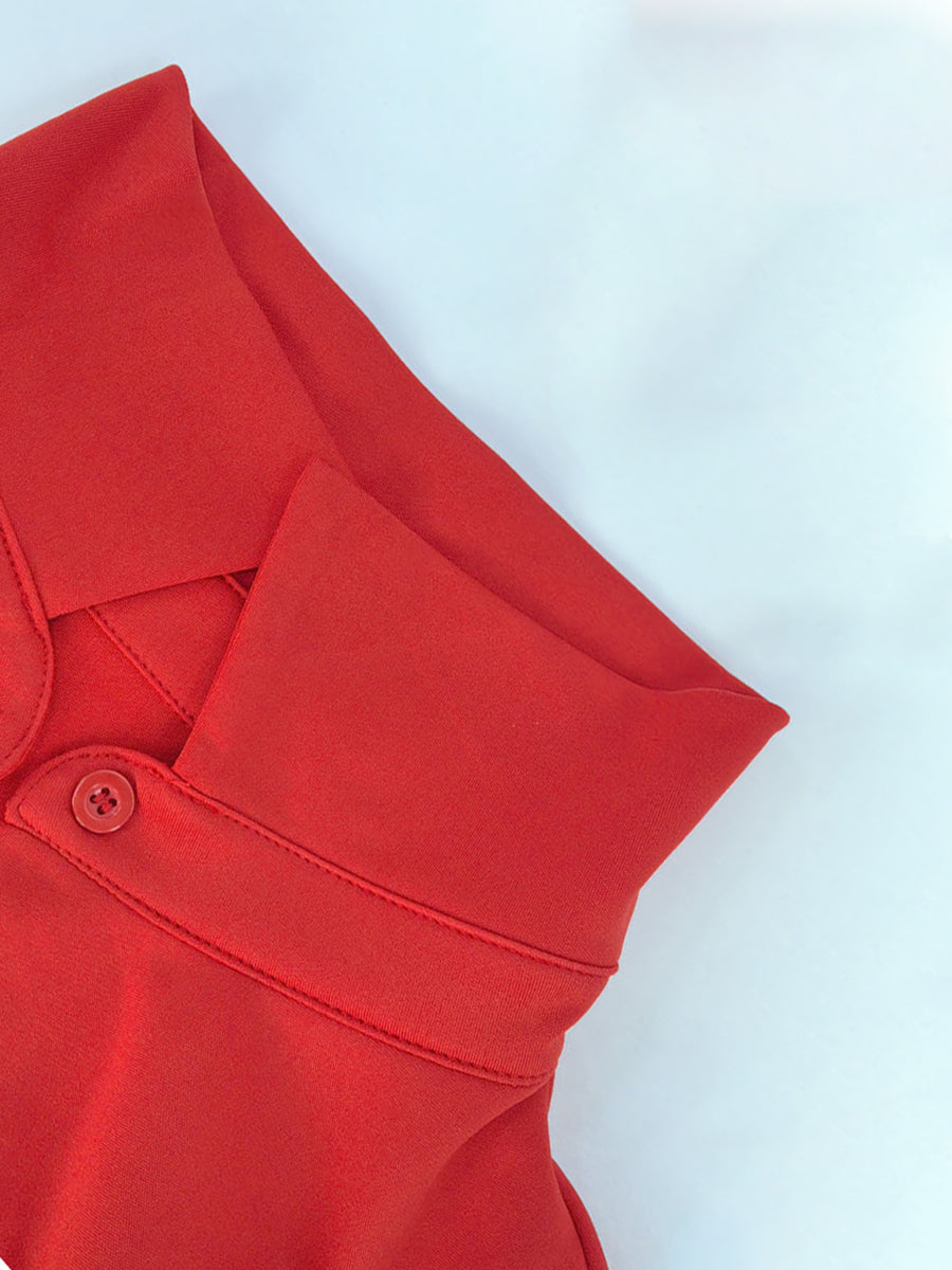 Ruffle Sleeve Top Belted Pants Set