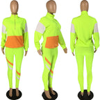 Conjunto casual de contraste de color