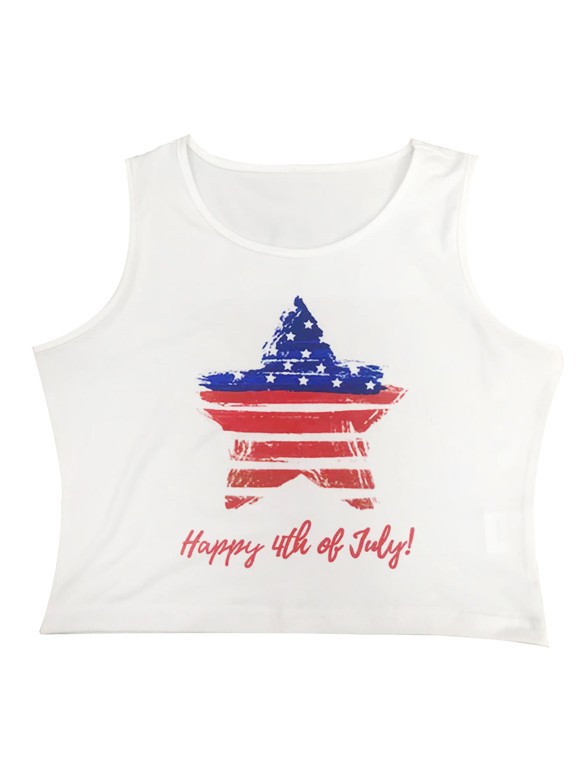Star Print Sleeveless Tank Top