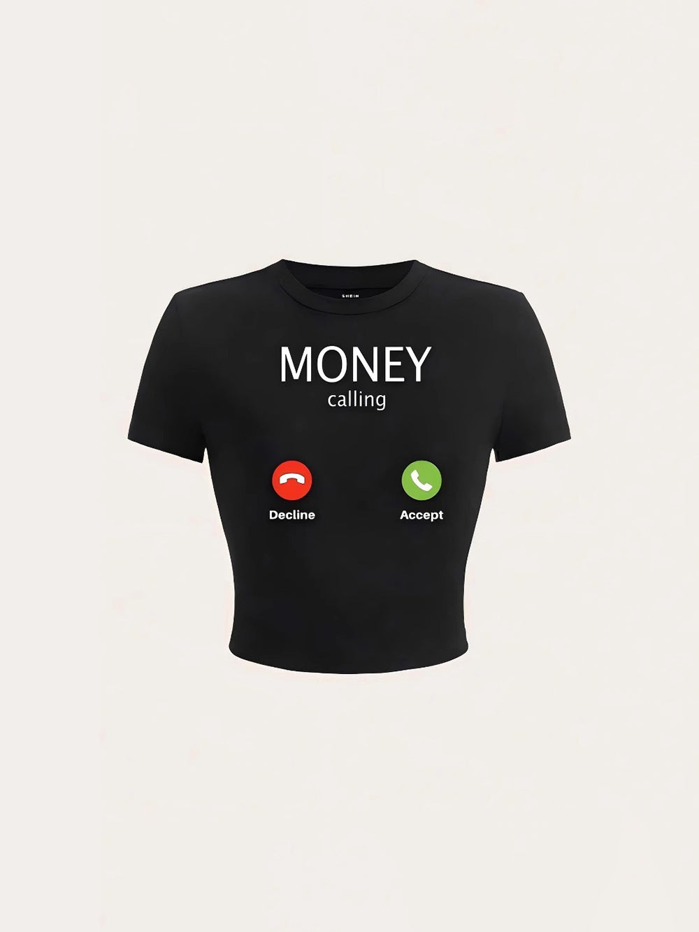 Y2K Slim Fit Cropped Graphic Tee