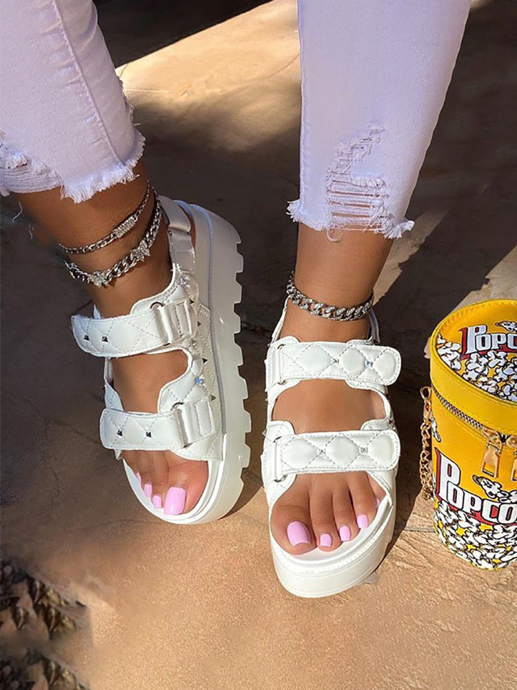 Fly Platform Gladiators Studded Sandals