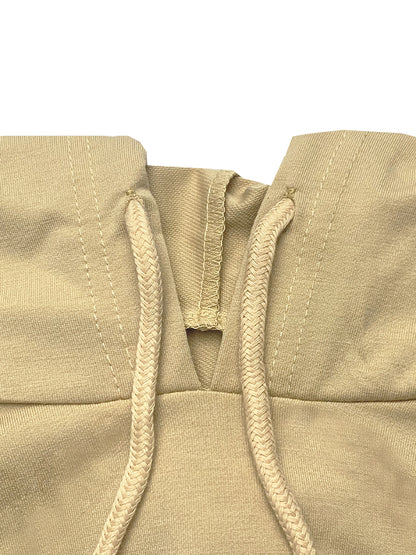 Plus Size Hooded Ruffle Midi Dress