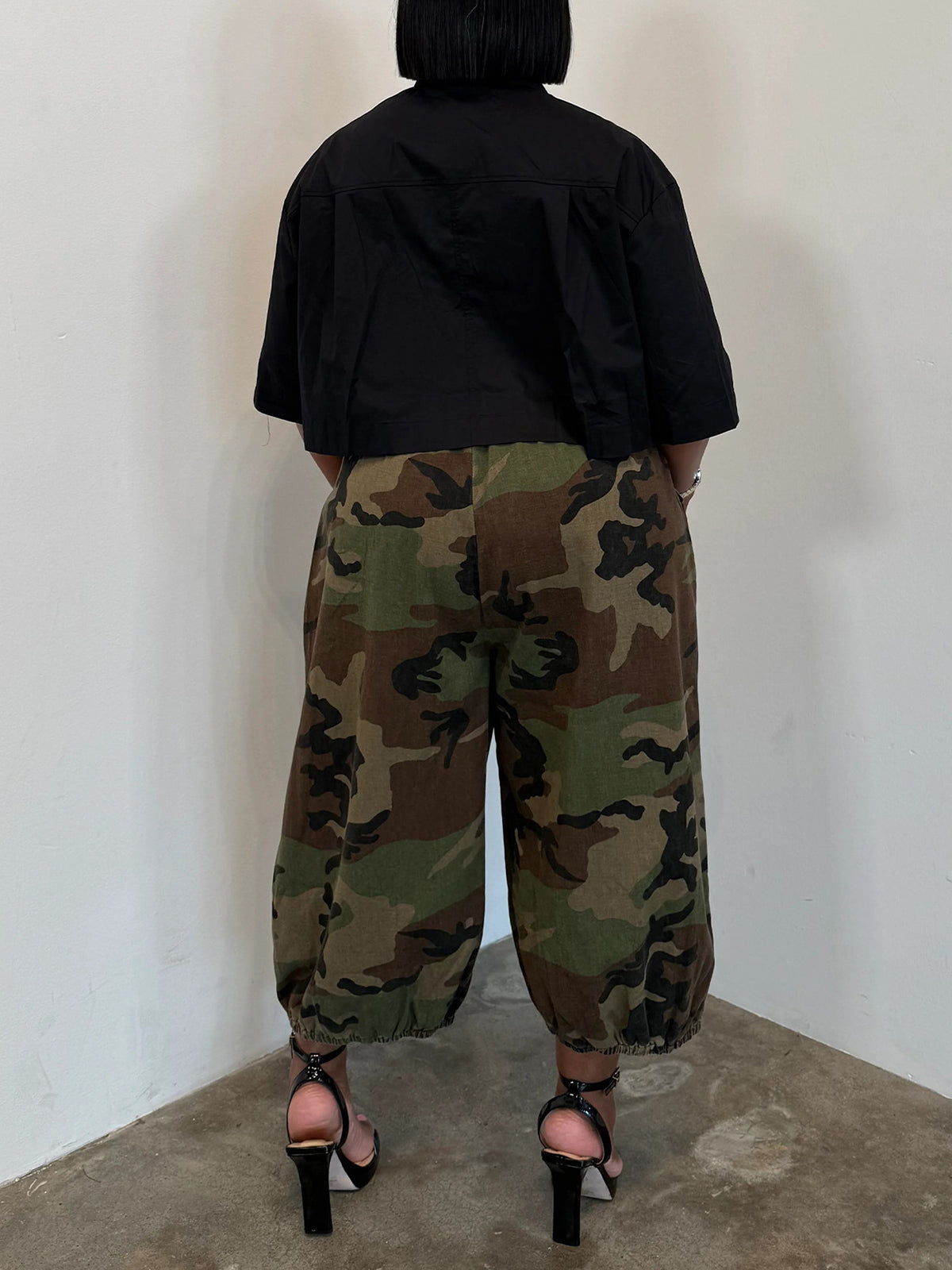 Plus Size Camo Cargo Harem Pants