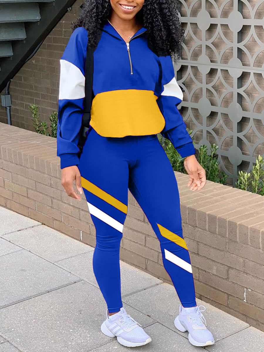 Color Contrast Casual Set