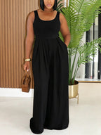 Sleeveless Wide Leg Jumpsuit