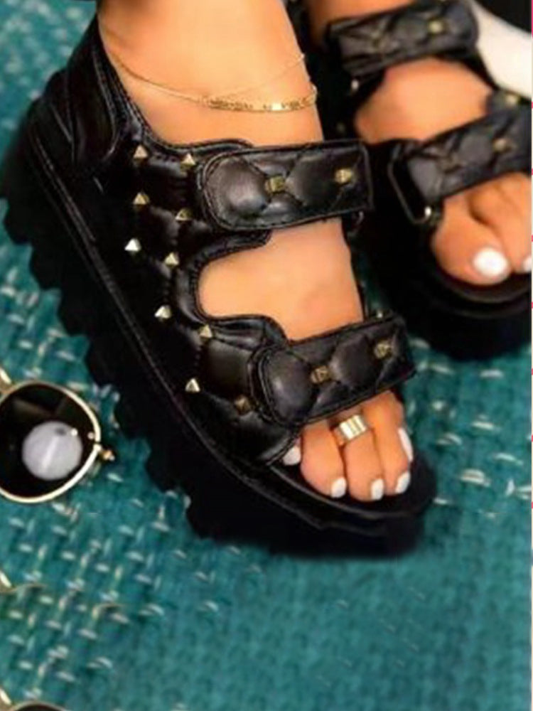 Fly Platform Gladiators Studded Sandals