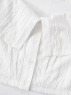 Wave Texture Off Shoulder Top Pants Set
