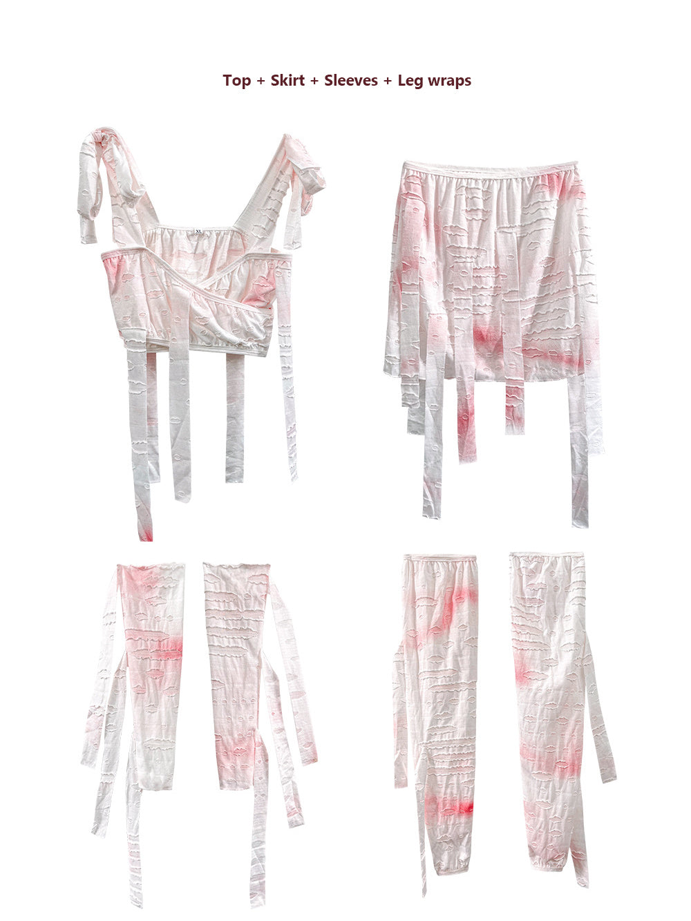 Halloween Mummy Costume Four Pieces Sets