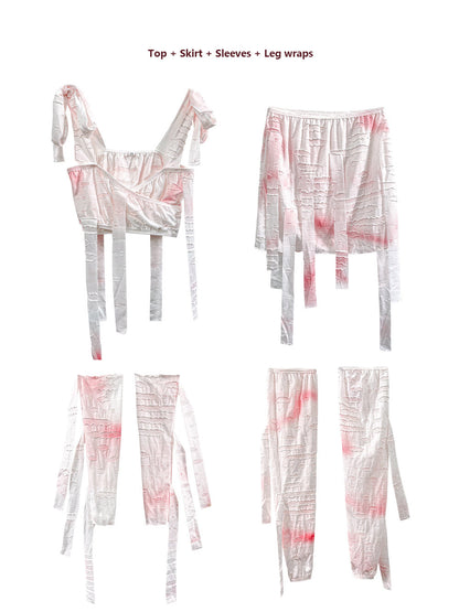 Halloween Mummy Costume Four Pieces Sets