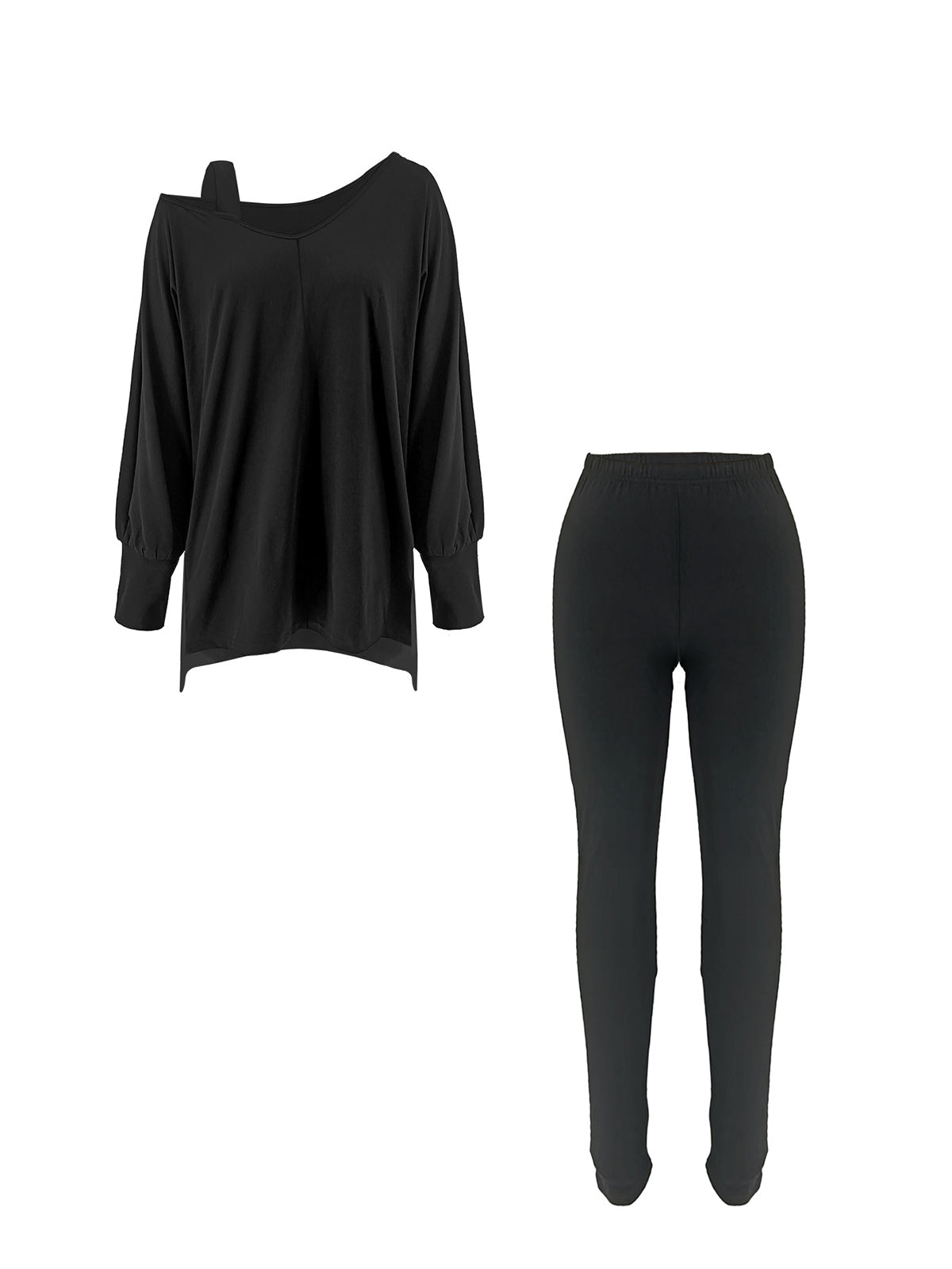 Off Shoulder Top Skinny Pants Set