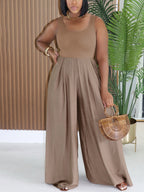 Sleeveless Wide Leg Jumpsuit