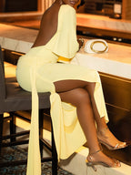 Backless Slit Maxi Dress