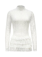 Lace Ballet Tulle Backless Romper
